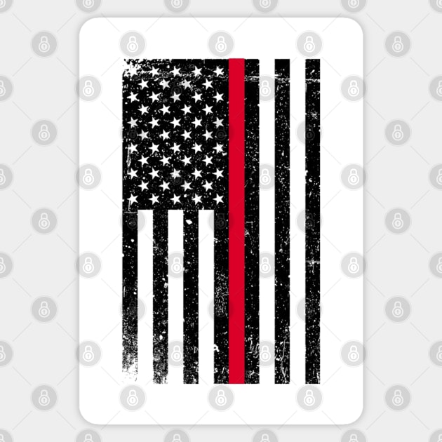 Thin Red Line (Firefighter) T-Shirt Sticker by Southern Star Studios